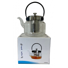 Glass Tea Pot w/Filter - (1200 ml) (9-18)