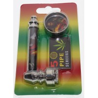 Metal Pipe With 5 Screens and Grinder - Display Of 12