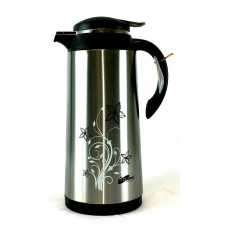 Stainless Steel Vacuum Thermos W/ Pink Glass (1.3L)