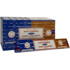 Incense - Satya Combo Pack Nag Champa & Dark Cinnamon 16g (Box of 12)
