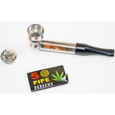 Metal Pipe with Plastic Mouth Piece & 5 Screens - Display Of 12