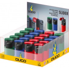 Slider Metallic Rubberized Color Torch Lighter (20/Display)