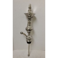 Hookah Stem - Stainless Steel Pear Punched w/40 Air Flow Channels (16" base - bowl tip)