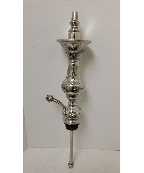 Hookah Stem - Stainless Steel Pear Punched w/40 Air Flow Channels (16" base - bowl tip)