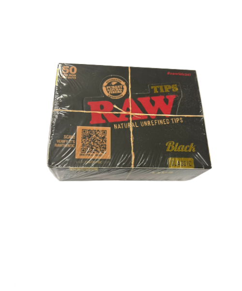 Rolling Paper - RAW Black Tips (50 Units)