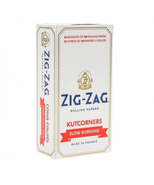 Rolling Paper - Zig Zag  Single Wide - Slow Burning (White)  (100 Units)White (25 Units).