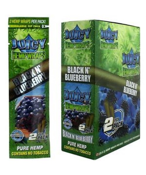 Hemp Wrap - Juicy Jay's - Black N' Blueberry (25 Packs)