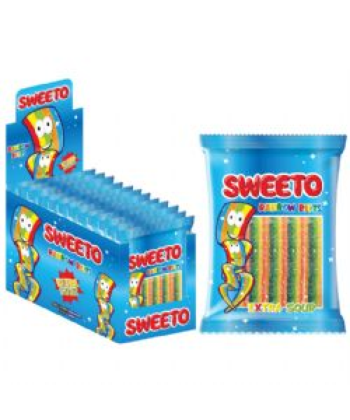 Sweeto Rainbow Belts - Extra Sour (12 x 80 g)