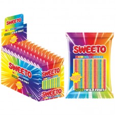 Sweeto Multicolor Sour Sticks (12 x 80 g)