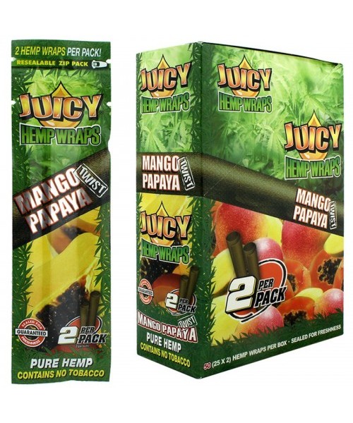 Hemp Wrap - Juicy Jay's - Manic (Mango Papaya Twisted) (25 Packs)