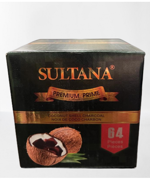 Charcoal - Sultana Premium Coconut Shell (64 Pieces)