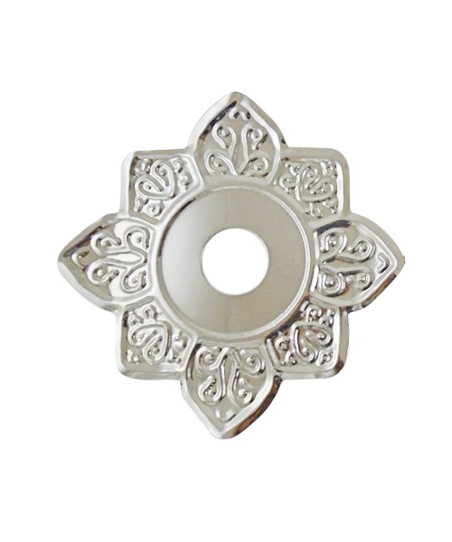 Sultana Hookah Tray - Flower Silver (23cm)