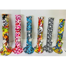 Water Pipe - 14" Bent Silicone - Assorted