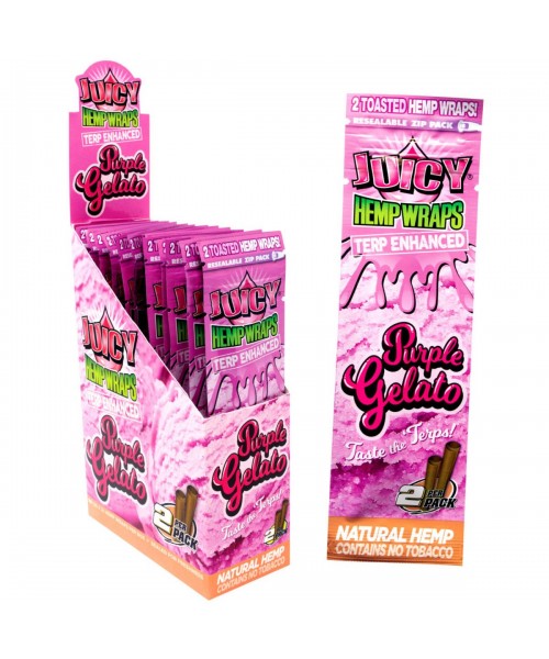 Hemp Wrap - Juicy Jay's - Purple Gelato (25 Packs).