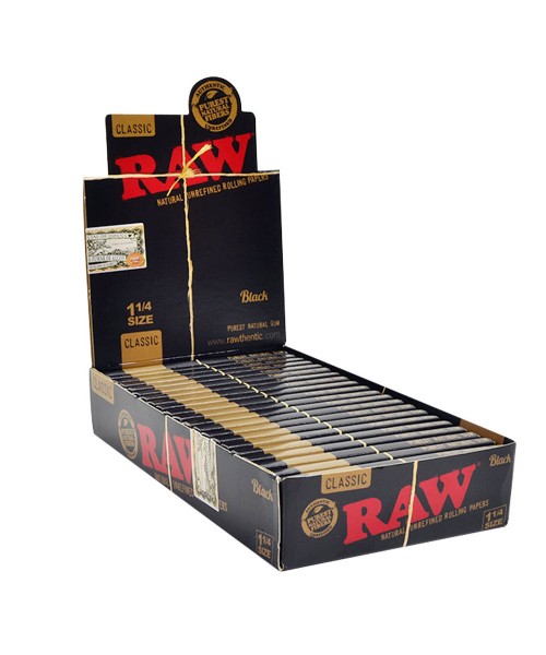 Rolling Paper - RAW 1 1/4 Black (24 Units)