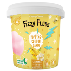 Fizzy Floss Popping Cotton Candy - Banana Flavor (18 x 60 g)