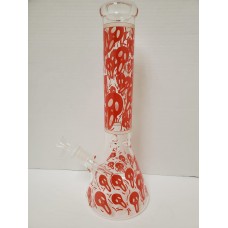 Water Pipe - 14" Ghost Face Red (C-052)