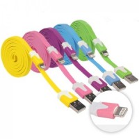 Flat USB Cable For Iphone 5/5S/5C/6 - Eclipse